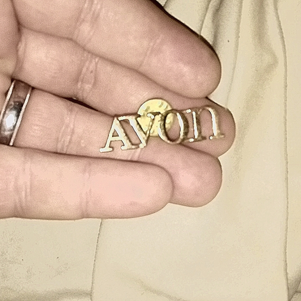 Vintage used gold tone AVON pin